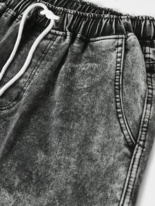 Pantalones de chándal de calle Vintage regulares para hombre, con cordón de peso medio, logotipo personalizado, 100% algodón, respetuoso con el medio ambiente, Jogger, informal, cadera - Product Image 2