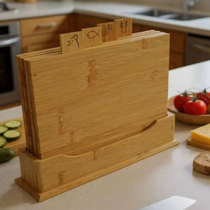 Planche à découper et plateau de service en bois Forme rectangulaire durable 12mm d'épaisseur Passe au lave-vaisselle - Product Image 1