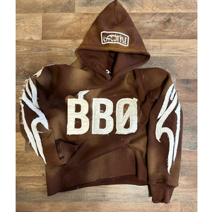 Nueva gota personalizada Rhinestone algodón Chenille bordado cara completa Zip up Sudadera con capucha Heavyweight Screen Acid Wash Vintage Print Hoodie - Product Image 5