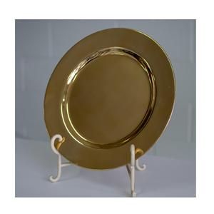 Assiette de présentation ronde décorative pour table de cuisine, prix de gros, assiette de présentation en laiton pour la maison, l'hôtel, la vaisselle - Product Image 3