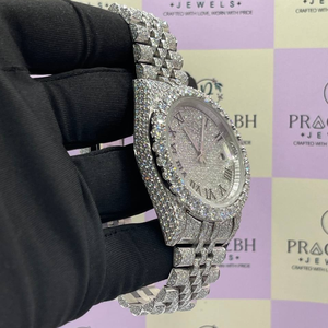 Moissanite Diamante Tono de dos colores Iced Out Reloj automático Precio al por mayor - Product Image 3