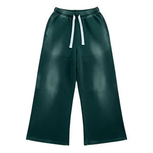 Pantalons de survêtement larges et décontractés tendance, effet délavé au soleil, 100% coton, avec cordon de serrage et poches latérales, pour l'hiver et les fêtes - Product Image 5