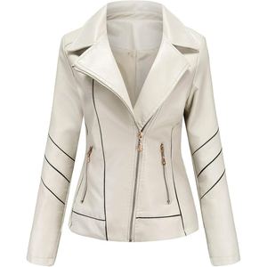 Genuine <b>sheepskin</b> leather <b>jacket</b> with natural goat fur liner custom women's winter coat - Product Image 3