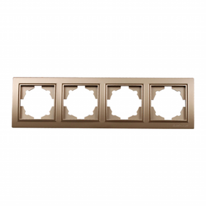 Gran oferta, interruptor de enchufe de marco de cuatro plazas con estándares UE/Reino Unido/EE. UU. de plástico ABS dorado de lujo moderno 16A 220V para uso en el hogar y la Oficina - Product Image 1