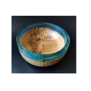 Bol en acacia 100% naturel fabriqué à la main avec résine Vente en gros en vrac saladier Fabrication Design Bol en bois massif - Product Image 4