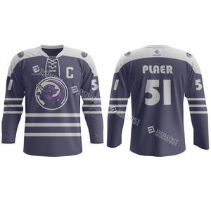 Nueva llegada de la sublimación personalizada conjuntos de uniformes de hockey sobre hielo 100% poliéster de secado rápido y transpirable hecho en Pakistán - Product Image 3