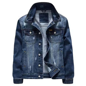 Veste en jean pour homme, design tendance, grande taille, coupe ajustée, logo imprimé personnalisé avec des poches, veste en jean pour homme de la rue principale - Product Image 5