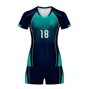 Uniforme de voleibol de Material de poliéster de mejor diseño 2024, Impresión de logotipo personalizado, conjuntos de verano ligeros de alta calidad - Product Image 1