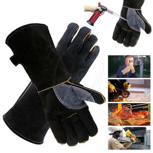 Estufas de cuero resistentes al calor Guantes contra incendios Guantes de cuero de alta calidad 1 par Guantes de soldadura resistentes de Pakistán - Product Image 3
