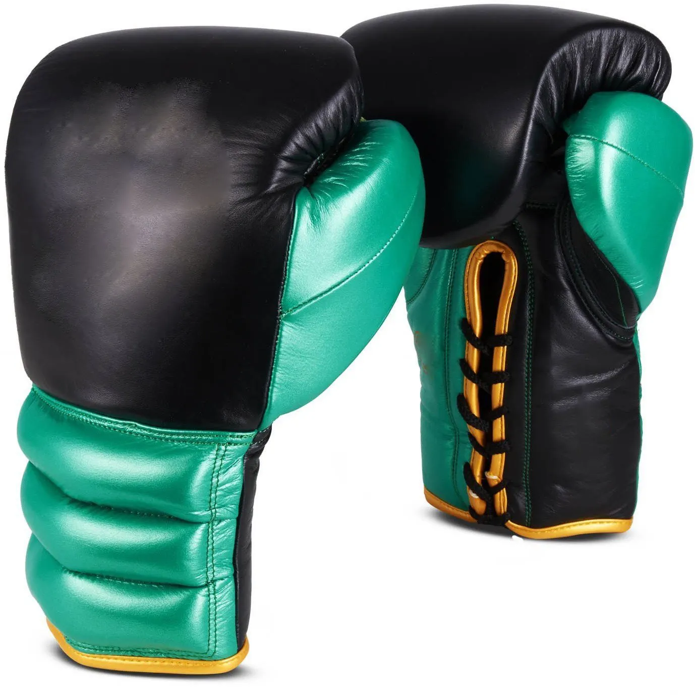 Amazon hot selling lace up black pu leather custom boxing gloves