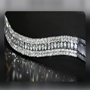 Bandeau de sourcils en cuir véritable unisexe, fait à la main, de qualité supérieure, 5 lignes, cristaux argentés, vente en gros, Design personnalisé, vente en gros - Product Image 5