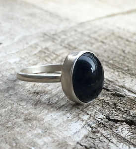 925 Sterling Silver <b>Black</b> Onyx Natural Gemstone Handmade Crystal Ring Women - Product Image 4