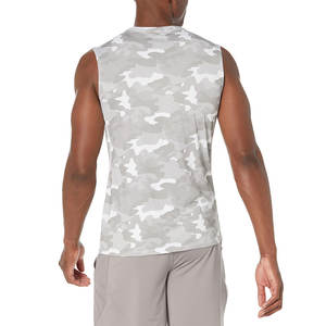 Débardeur de sport pour homme avec logo personnalisé, taille plus, séchage rapide, anti-boulochage, polyester/coton, dernier design - Product Image 2
