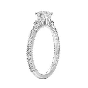 Anillo chapado en oro de Plata de Ley 925 para mujer, anillo de compromiso de moissanita de corte ovalado para anillos de joyería de moda - Product Image 2