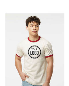 Bella + toile de haute qualité unisexe Durable Ringer Tee élégant unisexe Ringer T-Shirt léger col rond contraste garniture T-Shirt - Product Image 2