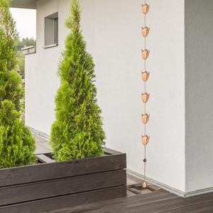 Chaîne de pluie en métal de qualité supérieure pour le drainage des gouttières de toit de jardin - Product Image 4