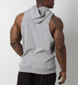 Sweat à capuche sans manches de la meilleure qualité pour l'entraînement, vêtements de fitness avec impression personnalisée, vente en gros - Product Image 6