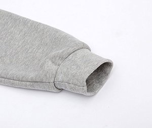 Sweat à capuche pour homme en molleton 100% coton de haute qualité, coupe classique, couleur unie, tricoté, délavé, brodé, pour l'automne - Product Image 4