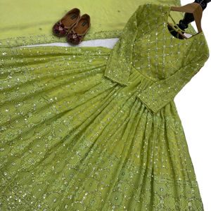 ชุดคลุมผ้าหยาบปักลายสำหรับงานแต่งงานผ้าจอร์เจียสำหรับนักออกแบบล่าสุด - Product Image 1