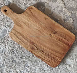 Tabla de cortar de bambú rectangular grande y elegante con asa decorativa ecológica para el hogar o restaurante para servir pizza - Product Image 6