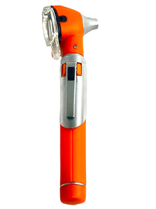 Mini otoscopio de fibra óptica, juego de 13 piezas, herramientas de diagnóstico ENT portátiles naranjas, certificación CE | OEM y etiqueta privada disponibles - Product Image 4