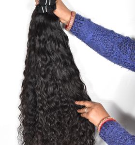 Indian 100% Wholesale Raw Hair Processing None Bundle Natural Weaving <b>Cheap</b> Machine Double Weft Deep Wave Human Hair <b>Extensions</b> - Product Image 2