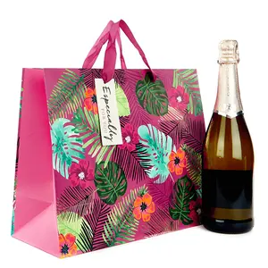 批发单酒瓶礼品袋定制便宜的葡萄酒礼品袋葡萄酒纸袋
