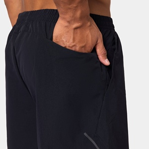 Shorts de sport pour hommes, sur mesure, avec logo sur le devant, taille haute, élastiques, respirants, en polyester et élasthanne, décontractés - Product Image 4