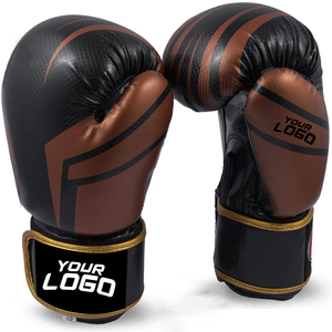 Guantes de boxeo OEM Guantes de boxeo profesionales con logotipo personalizado Guantes de boxeo de cuero Pu Los mejores guantes de boxeo de entrenamiento Muay Thai con cordones - Product Image 3