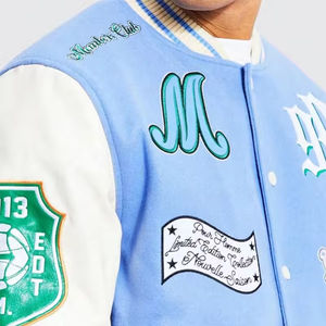 OEM personalizado Vintage Varsity chaqueta de invierno de cuero mangas Escuela universidad béisbol Letterman Varsity chaqueta para los hombres - Product Image 4