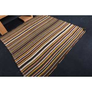 Clásico étnico marrón naranja 6,2X5,8 pies Patchwork alfombra turca lana viscosa Material látex para sala de estar pasillo rectángulo - Product Image 2