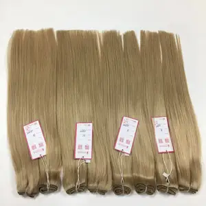 Raw Virgin Double Drawn Cool Color Machine Weft 16 Inch Hair Extensions Straight Hair Weft Sewing Machine