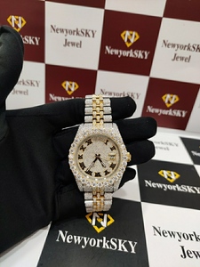 Reloj helado de acero inoxidable hecho a mano de alta calidad para hombre, joyería fina de Hip Hop, movimiento mecánico automático de diamante Moissanite - Product Image 2