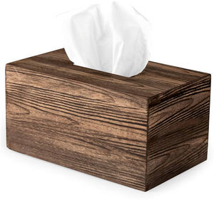 Caja de pañuelos de madera de aspecto natural para el hogar, Cocina, Restaurante, hoteles, oficina, recepción para uso en la Mesa - Product Image 1