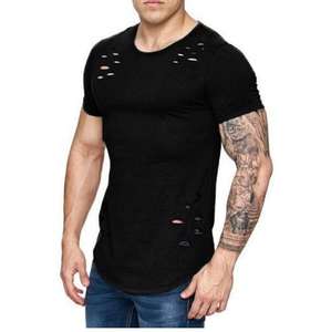 Camiseta de Trabajo Informal para Hombre, Corte Regular, Estilo Informal, de Poliéster/Algodón, para Impresión, Secado Rápido, Transpirable, de Manga Corta - Product Image 5