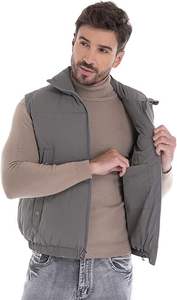 Venta Directa de Fábrica, Chaleco Acolchado Personalizable de Alta Calidad, Transpirable, para Hombre, Invierno, Casual, Cuello en V, 220g, 100% - Product Image 4