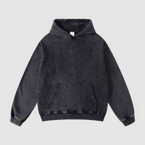 Sudadera con capucha de gran tamaño de peso pesado para hombres con puños acanalados Venta al por mayor en blanco Hombres Sudadera con capucha Hombro caído Sudadera con capucha de calidad premium - Product Image 1