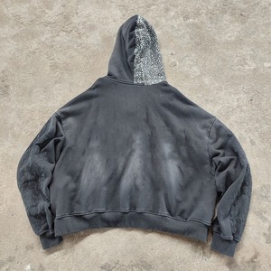 Sudaderas con Capucha y Cremallera Completa para Hombre, Bordadas con Pedrería, Lavado Ácido Desgastado, Alta Calidad de Fabricante - Product Image 2