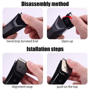 Lame en céramique de rechange pour tondeuses et coupe-cheveux avec tête de lame de rechange en métal - Product Image 2