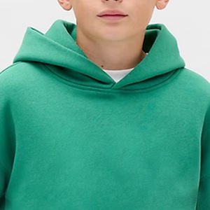 Trendy Boys Plain Color <b>Hoodie</b> With Fleece With Custom Logo Design Cheap Rate 2026 With Breathable and Comfortable Hood And Logo - Product Image 2
