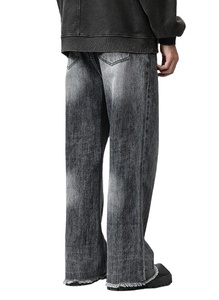 Custom Clothing Manufacturer Acid Wash Heavyweight <b>Men</b> Customization Denim Pants Baggy <b>Flared</b> Street Wear <b>Jeans</b> Pants For <b>Men</b> - Product Image 4
