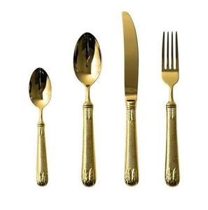Ensemble de couteaux, cuillères et fourchettes de haute qualité, en laiton, ensemble de couverts en métal, ensemble de couverts dorés à vendre au meilleur prix. - Product Image 2