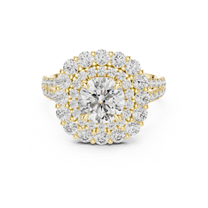 Anillo de Diamantes Imperial Bloom Celestial Crown Royale Aura Empress Halo de Oro Amarillo de 18K para Mujer, Aniversario, Compromiso - Product Image 4