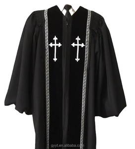 Traje de Sacerdote Medieval, Túnica Religiosa Romana, Sotana de Papa, Pastor, Padre, Disfraz para Misa, Túnica Missionaria, Sotana de Clérigo - Product Image 1