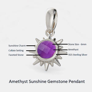 Quartz rose pierre de naissance bijoux fins 925 argent soleil forme pendentif breloque assembler ensemble gros pendentifs breloques forme de soleil - Product Image 3