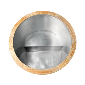 Nuova Vasca da Bagno in Legno con Sistema di Raffreddamento per Recupero Sportivo, Vasca Rotonda per Immersione in Acqua Fredda per Palestre Commerciali e Uso Esterno - Product Image 3