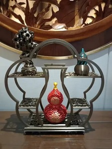 Natural Wood Cabinet <b>Corner</b> Organizer <b>Standing</b> Display Rack Premium Quality Wooden Rack With Vintage Detailing - Product Image 6