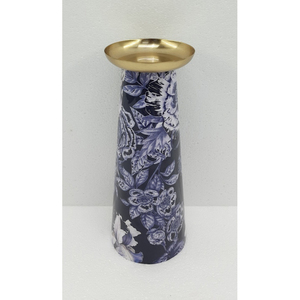 Diseño elegante Pilar de metal Soporte de vela Calcomanía Esmalte Acabado para el hogar y hoteles Mesa decorativa hecha a mano - Product Image 4