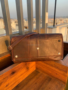 กระเป๋าเดินทางหนังแท้แบบกําหนดเอง Unisex สุดหรูวีคเอนด์กระเป๋าเดินทางกระเป๋าเดินทางค้างคืน - Product Image 6