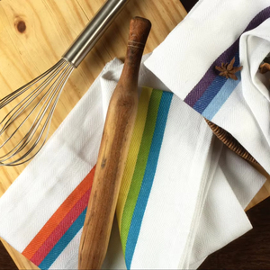 100% Cotton Herring Bone <b>Towel</b> for Home <b>Beach</b> Kitchen Child Restaurant Turquoise Color Woven Sustainable Linen <b>Microfiber</b> - Product Image 1